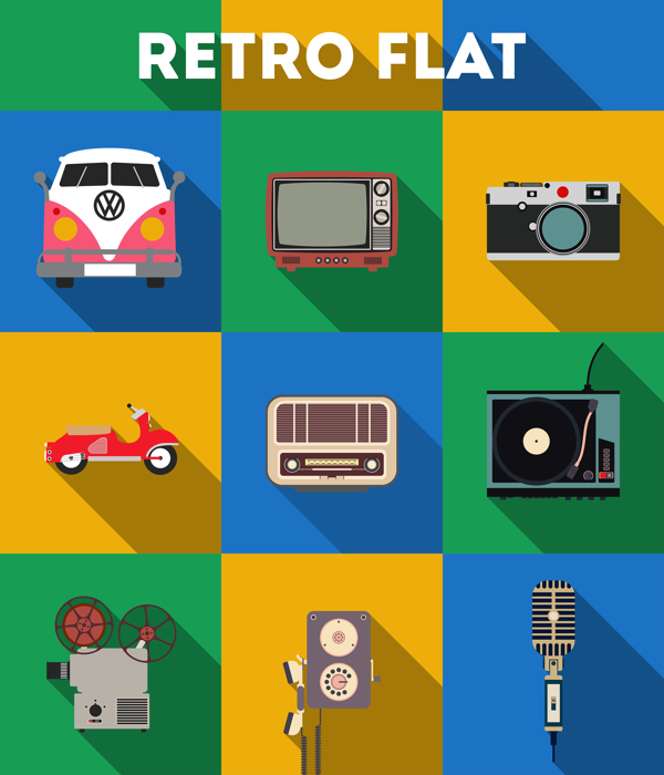 Retro Flat (Free PSD)